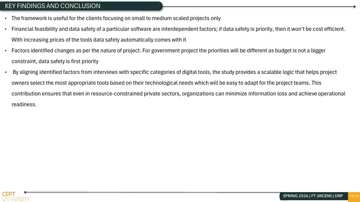 Slide 13 of 13 from the student research presentation